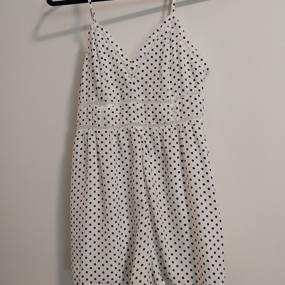 Black and White Polka Dot Romper